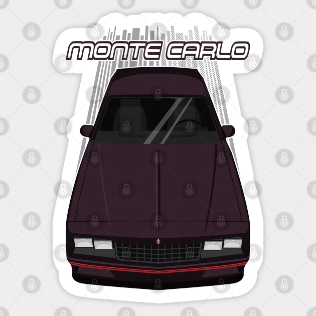 Chevrolet Monte Carlo 1984 - 1989 - maroon Sticker by V8social